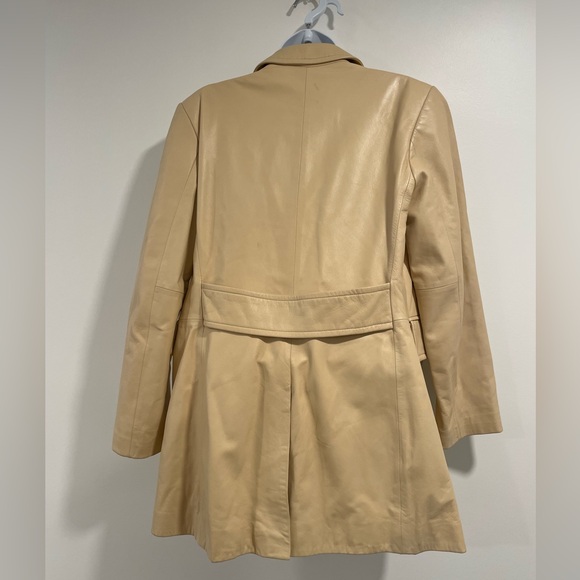 Banana Republic Light Tan Leather Coat - Picture 3 of 7